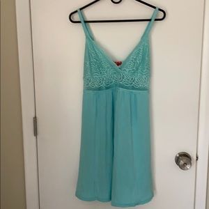 Aqua lace nightgown